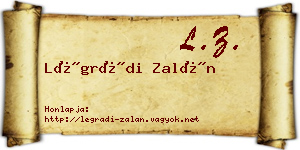Légrádi Zalán névjegykártya